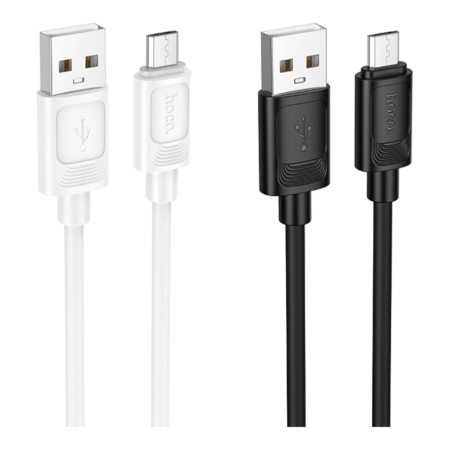 Кабель USB Hoco X122 Silicone Micro 2.4A Білий - Зображення 2