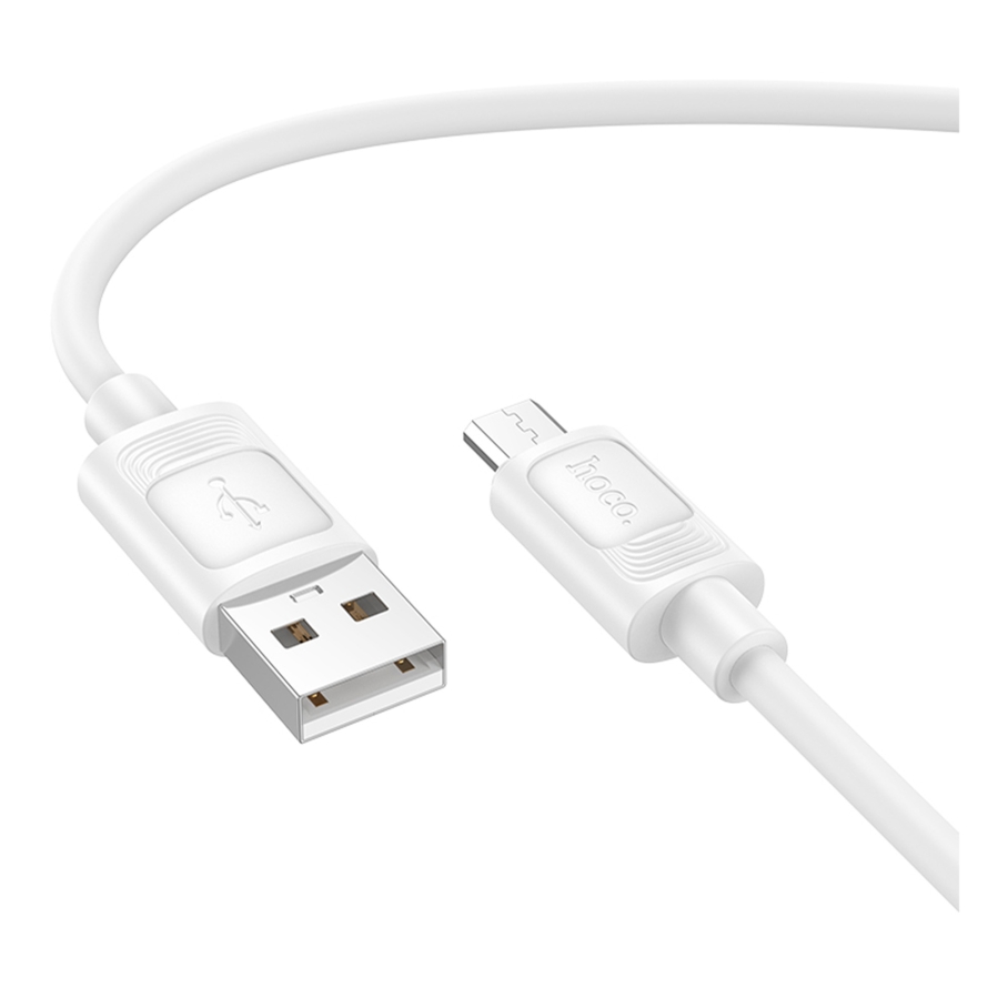 Кабель USB Hoco X122 Silicone Micro 2.4A Білий