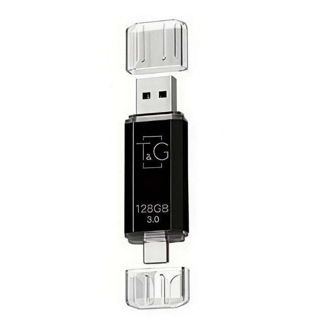 USB Flash Drive 3.0 T&G 128gb USB/Type C 009 Чорний