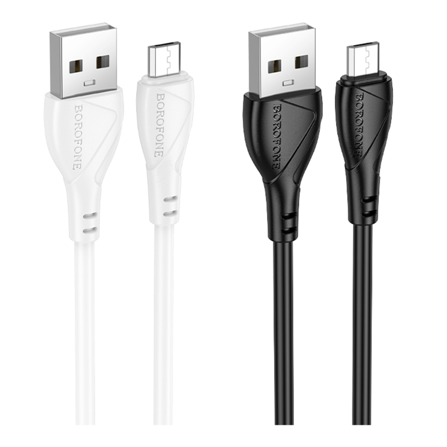 Кабель USB Borofone BX121 Micro 2.4A Чорний - Зображення 2