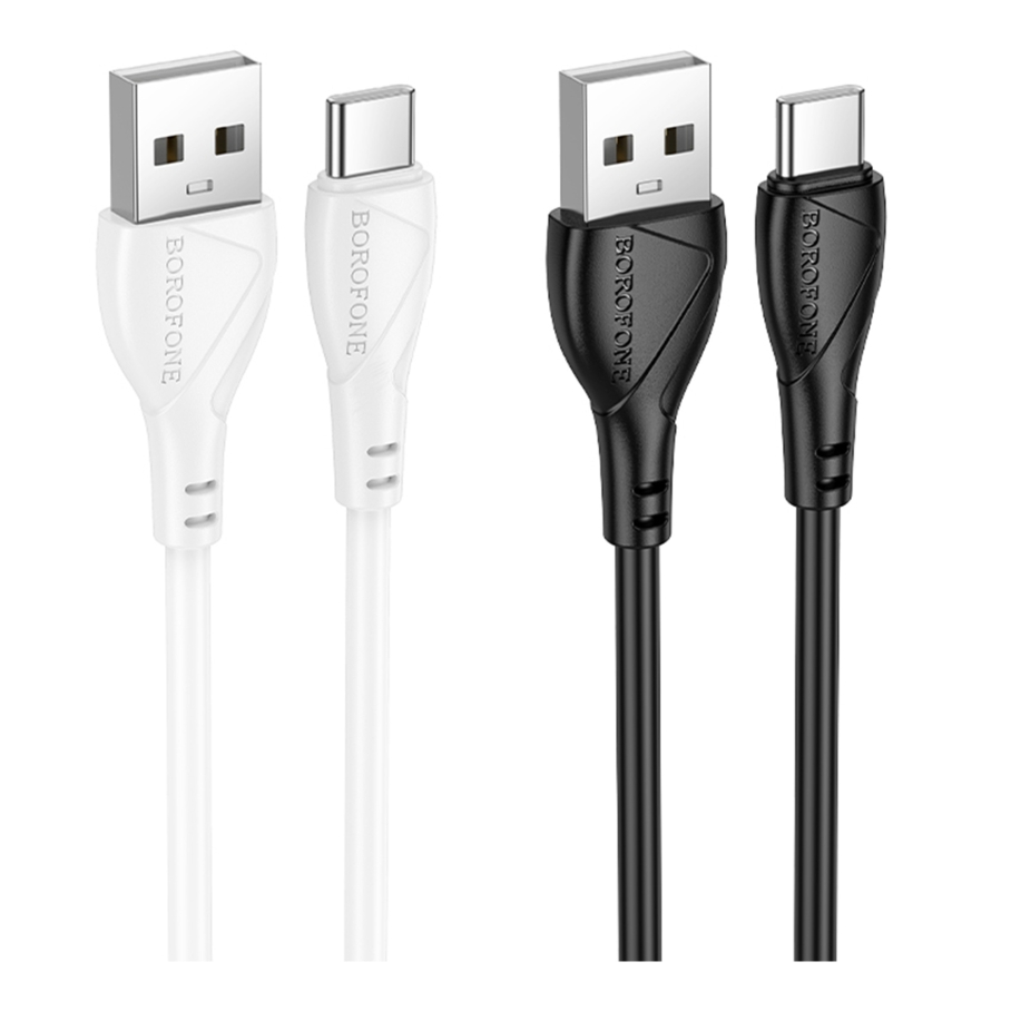 Кабель USB Borofone BX121 Type-C 3A Чорний - Зображення 2