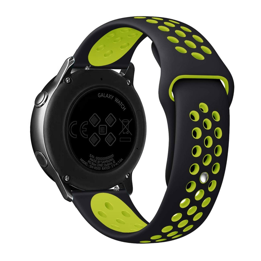 Ремінець Універс 22mm N Sport для Samsung/Amazfit/Huawei Black/Light Green