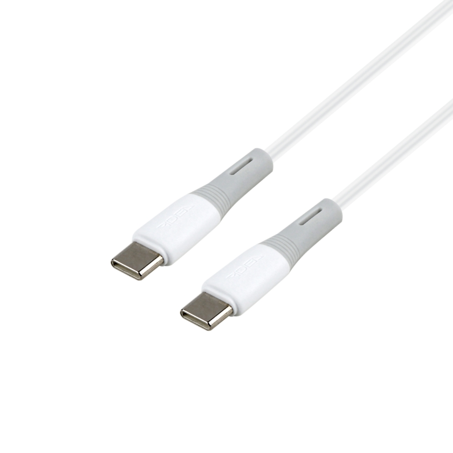 Кабель USB Ridea RC-SI35 SiliconePro Type-C to Type-C 60W Бiлий