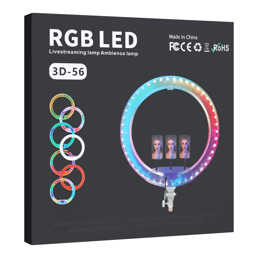 Лампа RGB Crystal 3D-56 56cm Remote Прозорий - Зображення 2