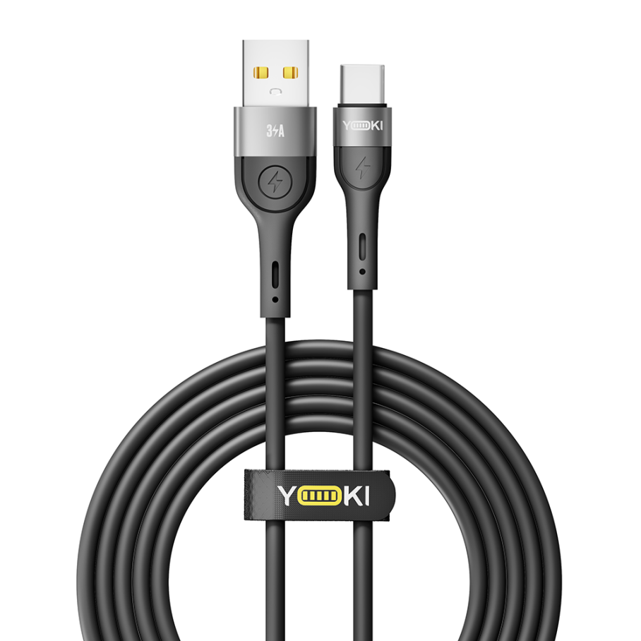 Кабель USB YOKI EXTRA YK-EX11 Type-C 3A 2m Чорний
