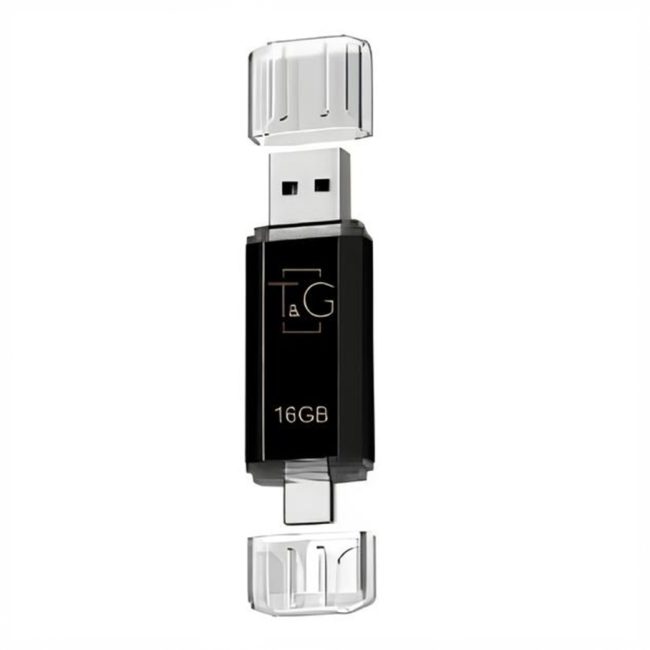 USB Flash Drive T&G 16gb USB/Type C 009 Чорний
