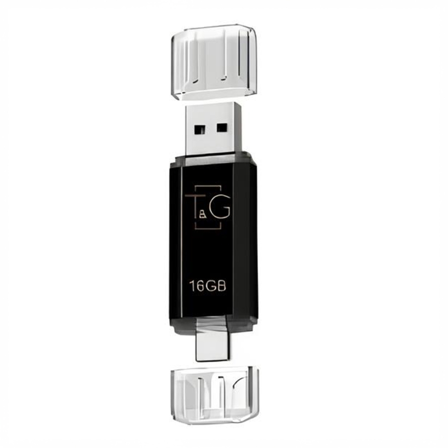 USB Flash Drive T&G 16gb USB/Type C 009 Чорний
