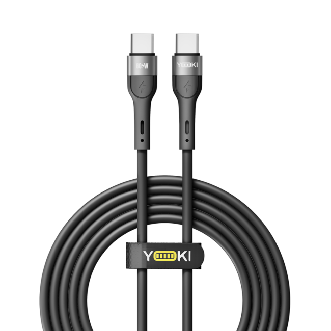Кабель USB YOKI EXTRA YK-EX11 Type-C to Type-C 60W 2m Чорний