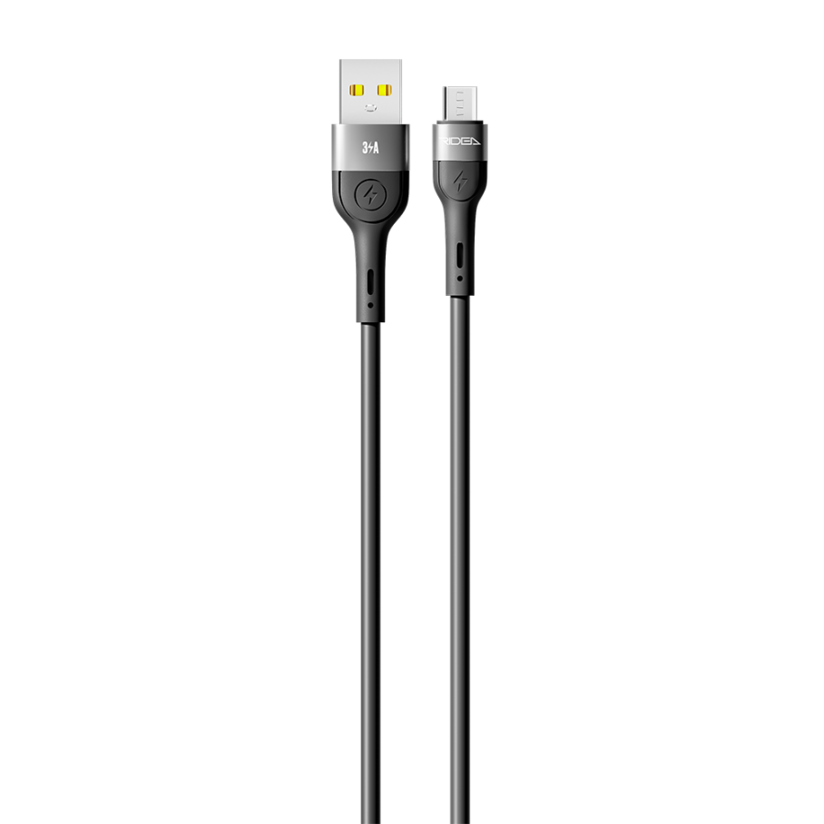 Кабель USB Ridea RC-XS51 X-Silicone MicroUSB 3A 2m Чорний