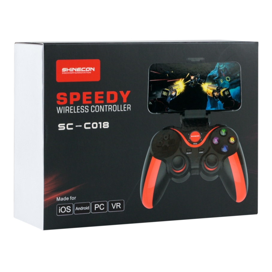 Бездротовий Геймпад для Android, ПК IOS SC-C018 Чорно-червоний - Зображення 2