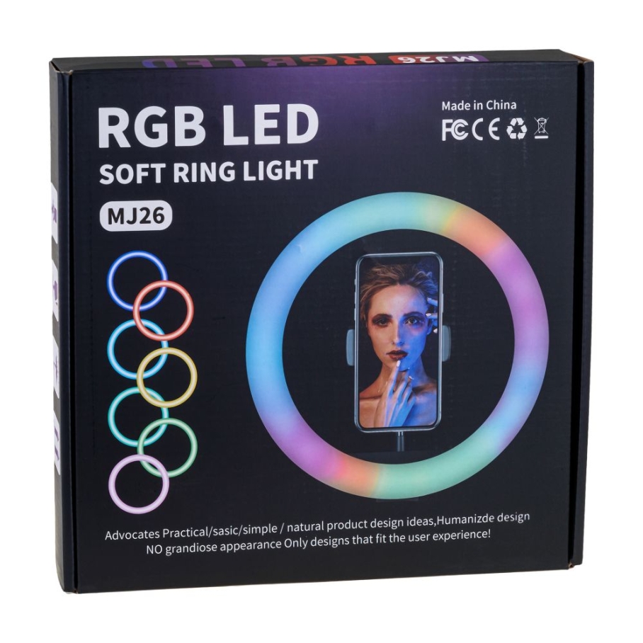 Лампа RGB MJ26 (remote) 26cm м'ята упаковка Чорний - Зображення 2