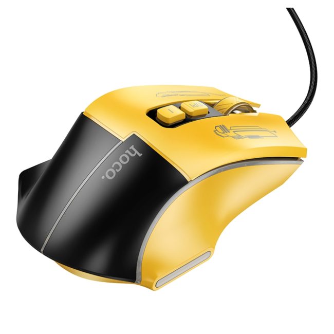 USB Миша Iгрова Hoco GM31 Overlord luminous Чорно-жовтий