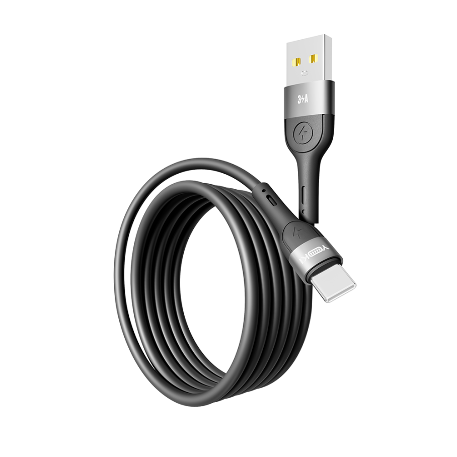 Кабель USB YOKI EXTRA YK-EX11 Type-C 3A 1.2m Чорний - Зображення 5