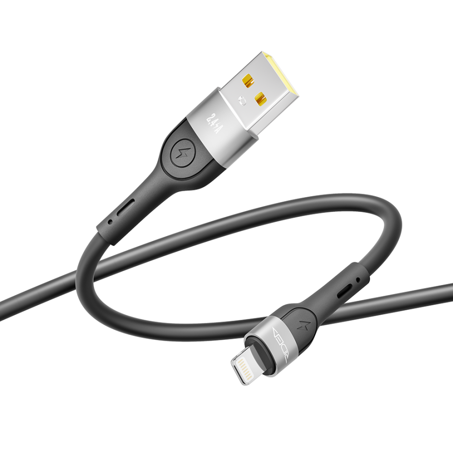 Кабель USB Ridea RC-XS51 X-Silicone Lightning 12W 2m Чорний - Зображення 6