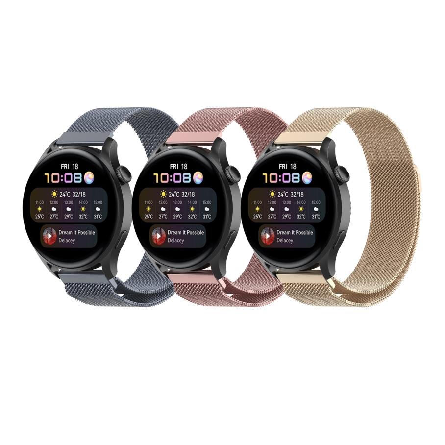 Ремінець Універс 20mm Milanese loop для Samsung/Amazfit/Huawei Black - Зображення 2
