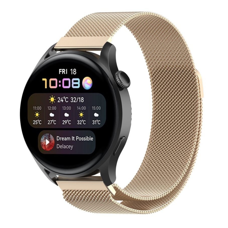 Ремінець Універс 20mm Milanese loop для Samsung/Amazfit/Huawei Rose Gold