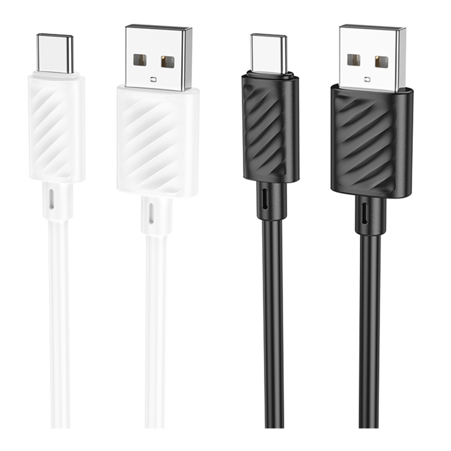 Кабель USB Hoco X88 Gratified Type C 3A 2m Чорний - Зображення 2