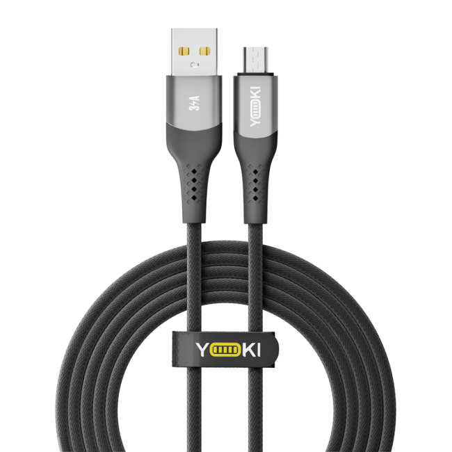Кабель USB YOKI SOLID YK-SO15 Micro 3A 2m Чорний