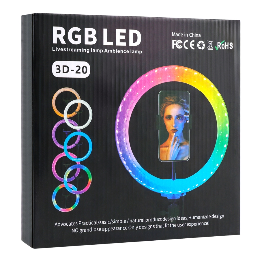 Лампа RGB Crystal 3D-20 20cm Прозорий - Зображення 2