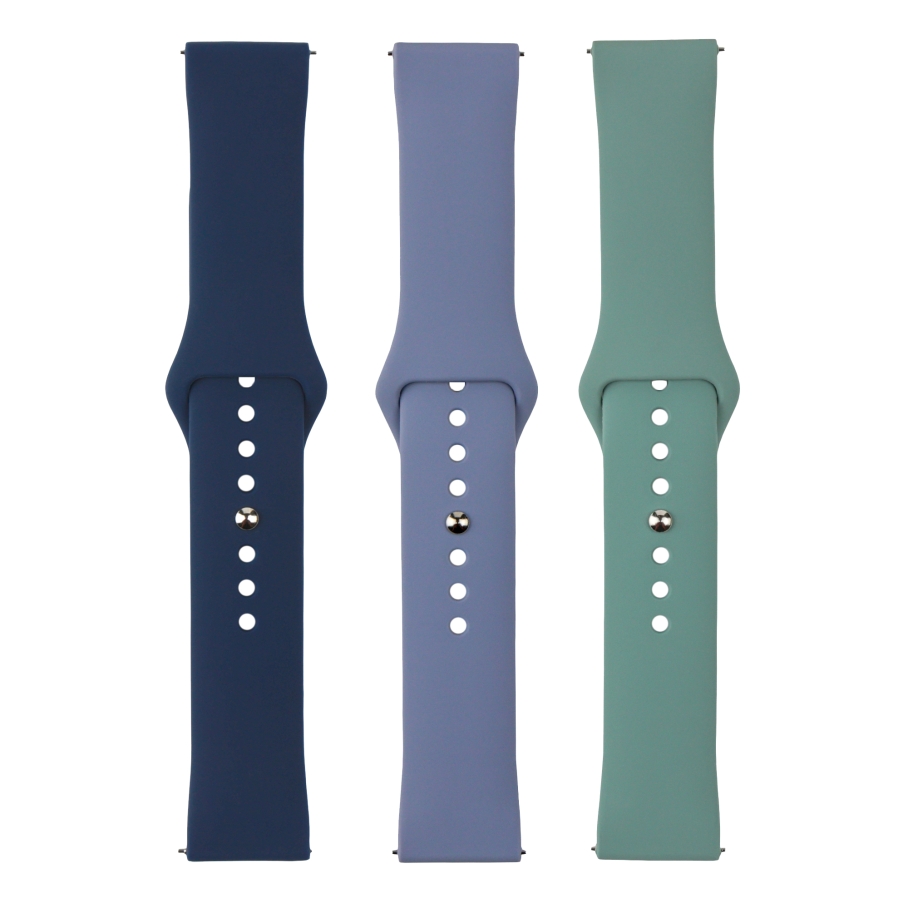 Ремінець Универс 22mm Silicone Original Button Design для Samsung/Amazfit/Huawei Cyprus Green - Зображення 2
