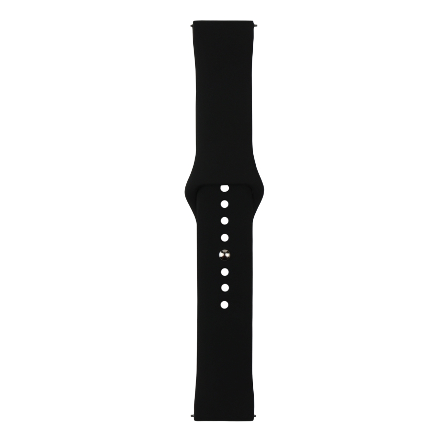 Ремінець Универс 22mm Silicone Original Button Design для Samsung/Amazfit/Huawei Black