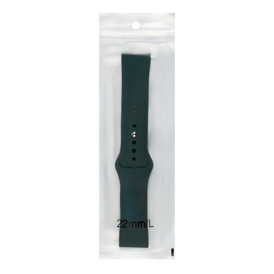 Ремінець Универс 22mm Silicone Original Button Design для Samsung/Amazfit/Huawei Cyprus Green - Зображення 3