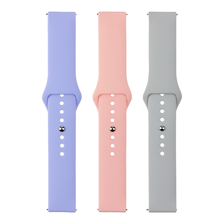 Ремінець Универс 20mm Silicone Original Button Design для Samsung/Amazfit/Huawei Purple - Зображення 2