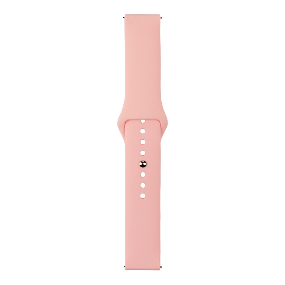 Ремінець Универс 20mm Silicone Original Button Design для Samsung/Amazfit/Huawei Pink