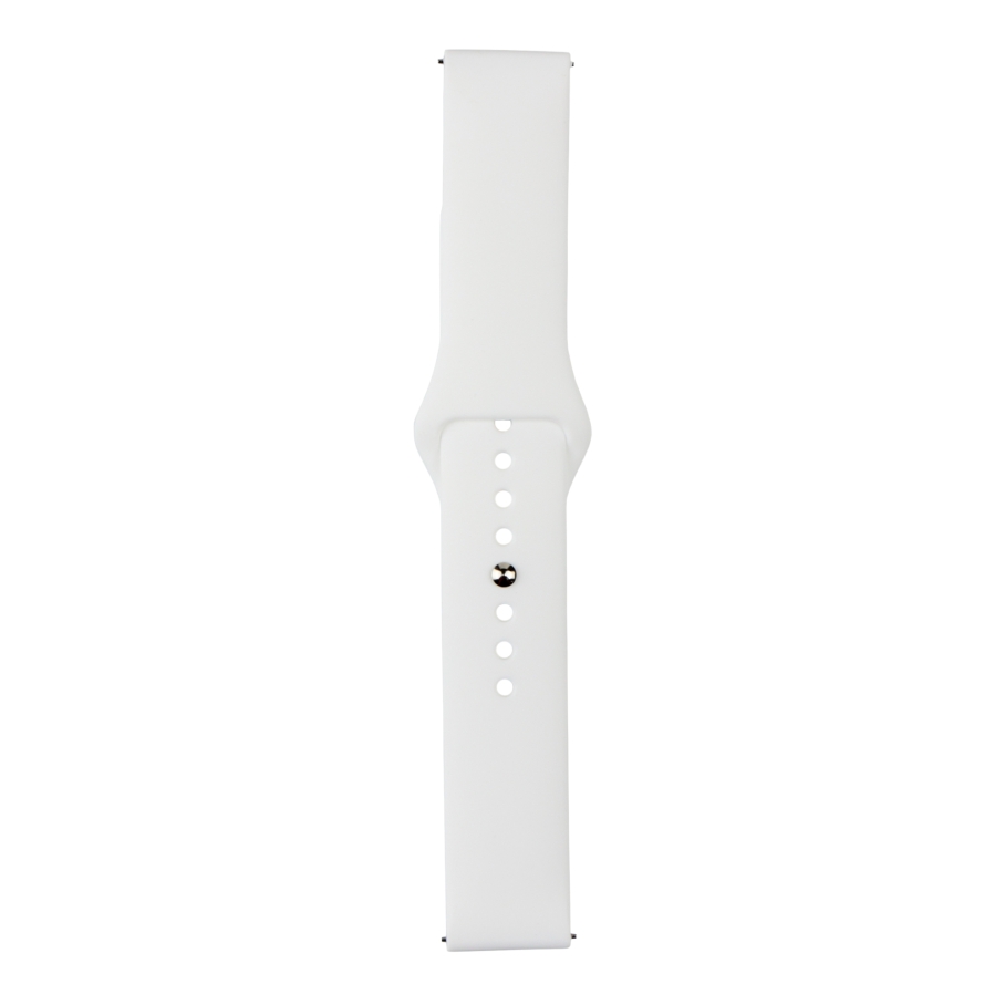 Ремінець Универс 20mm Silicone Original Button Design для Samsung/Amazfit/Huawei White