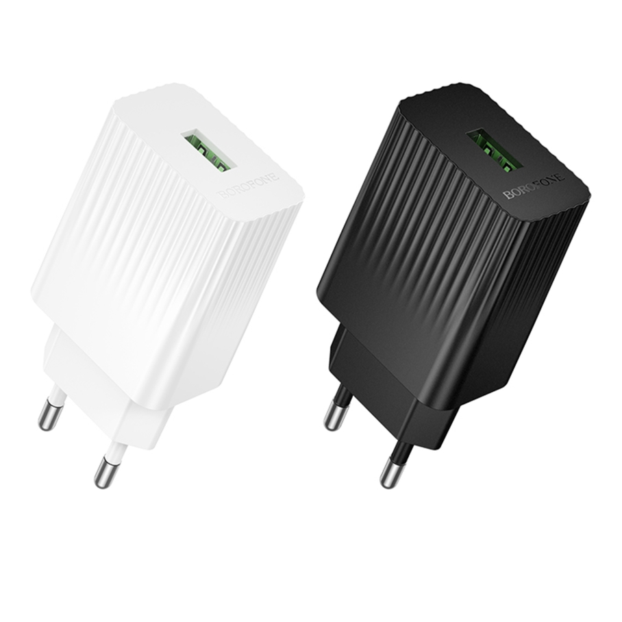 Мережевий Зарядний Пристрій Borofone BAS72A 1USB QC 18W Білий - Зображення 2