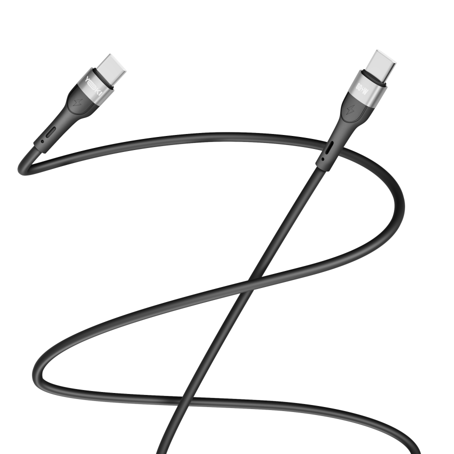 Кабель USB YOKI EXTRA YK-EX11 Type-C to Type-C 60W 1.2m Чорний - Зображення 3