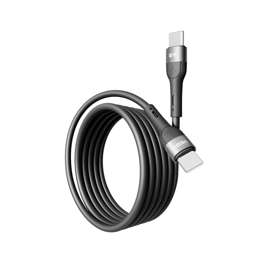 Кабель USB YOKI EXTRA YK-EX11 Type-C to Type-C 60W 1.2m Чорний - Зображення 5