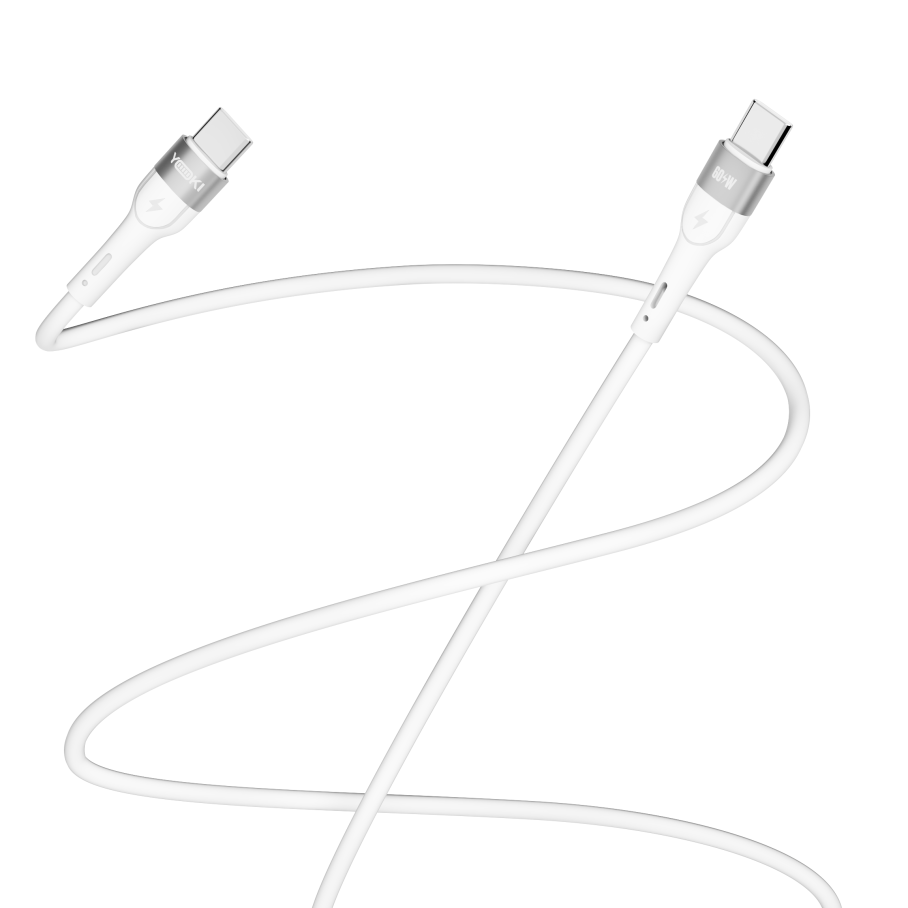 Кабель USB YOKI EXTRA YK-EX11 Type-C to Type-C 60W 1.2m Бiлий - Зображення 3