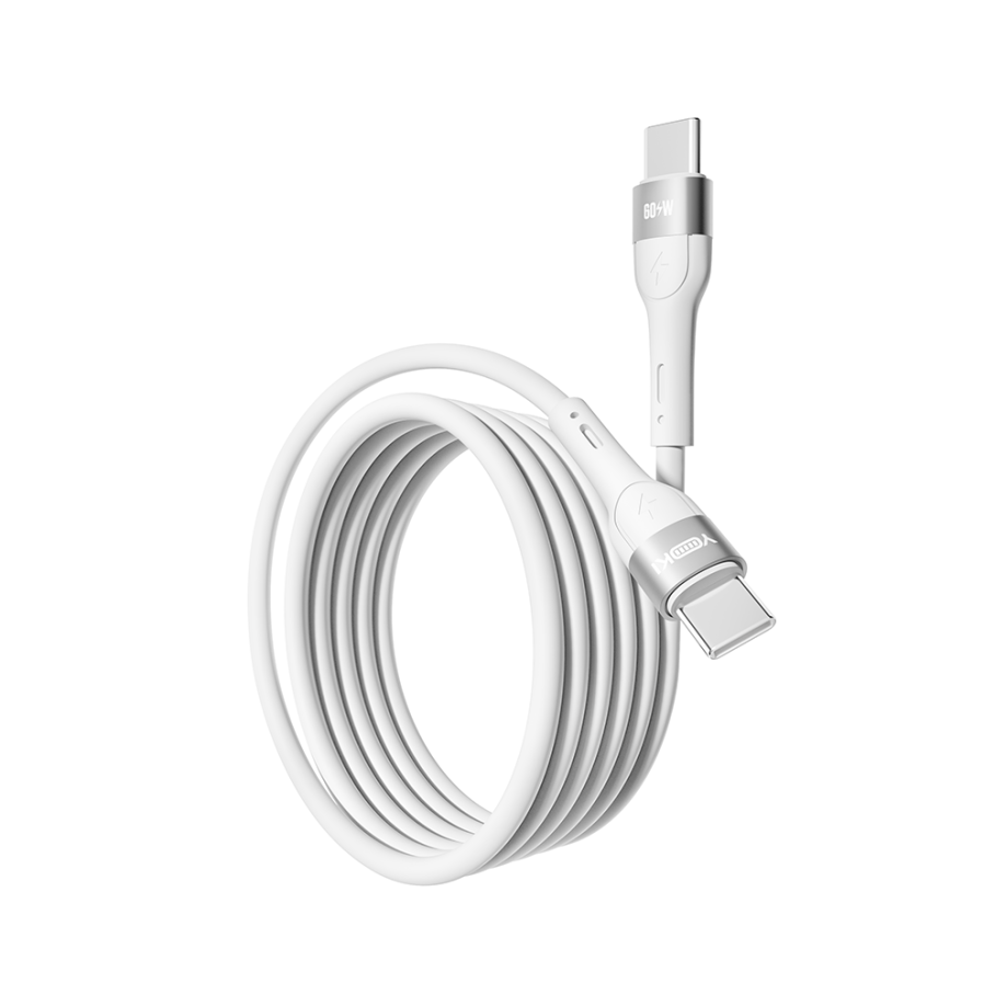 Кабель USB YOKI EXTRA YK-EX11 Type-C to Type-C 60W 1.2m Бiлий - Зображення 5