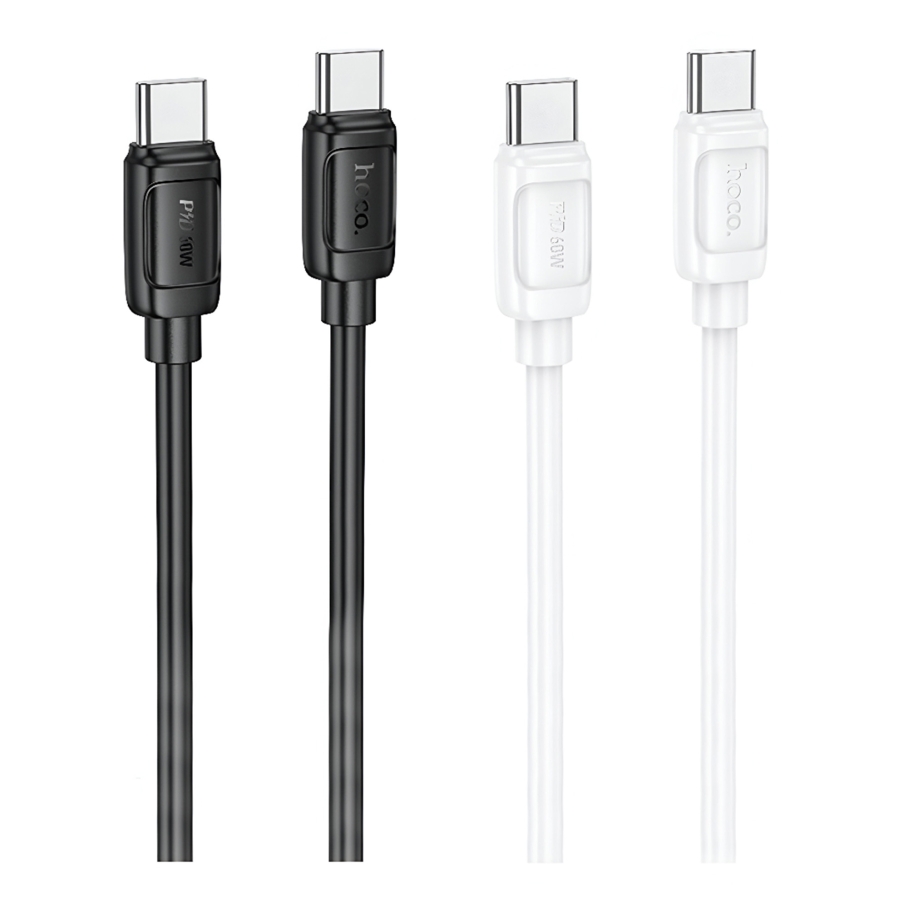 Кабель USB Hoco X115 Type-C to Type-C 60W Бiлий - Зображення 2