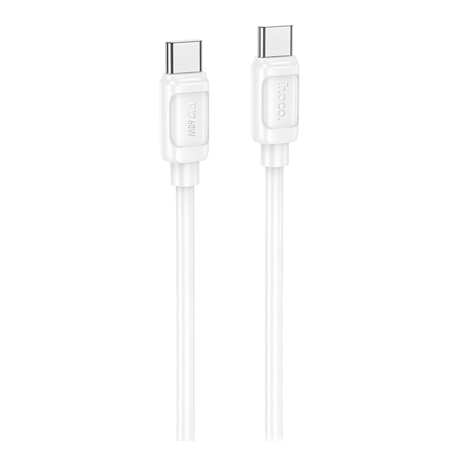 Кабель USB Hoco X115 Type-C to Type-C 60W Бiлий