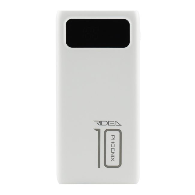 Універсальна Мобільна Батарея Power Bank Ridea RP-D10L Phoenix10 10W digital display + lamp 10000 mAh Бiлий