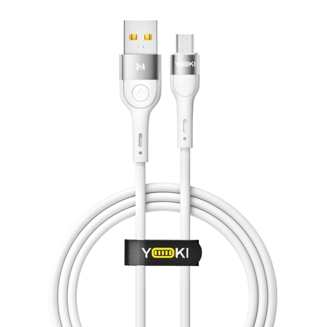Кабель USB YOKI EXTRA YK-EX11 Micro 3A 1.2m Бiлий