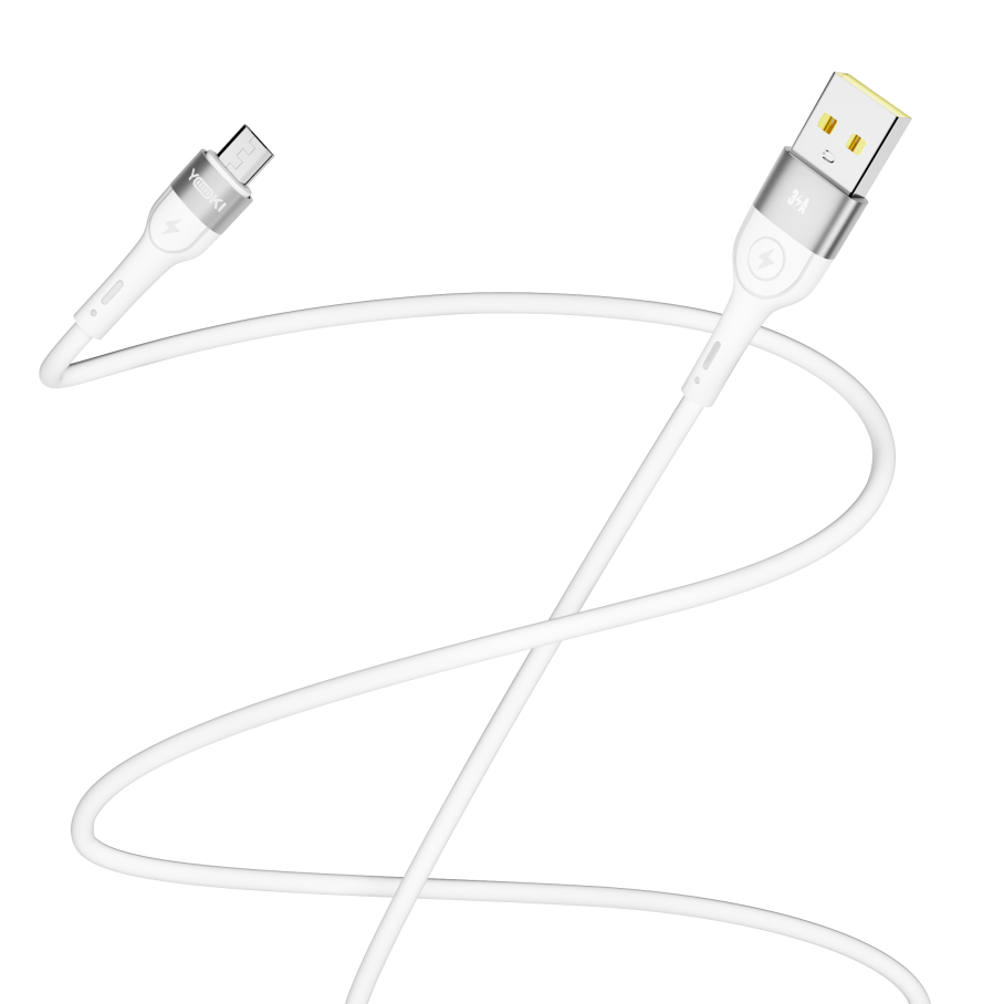 Кабель USB YOKI EXTRA YK-EX11 Micro 3A 1.2m Бiлий - Зображення 3