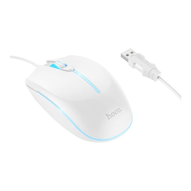 USB Миша Iгрова Hoco GM37 Wonderful gaming luminous Білий