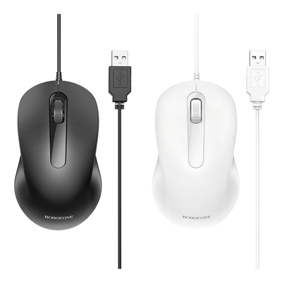 USB Миша Borofone BG4 Чорний - Зображення 2
