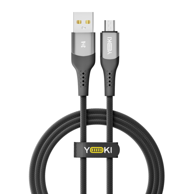 Кабель USB YOKI SOLID YK-SO15 Micro 3A 1.2m Чорний