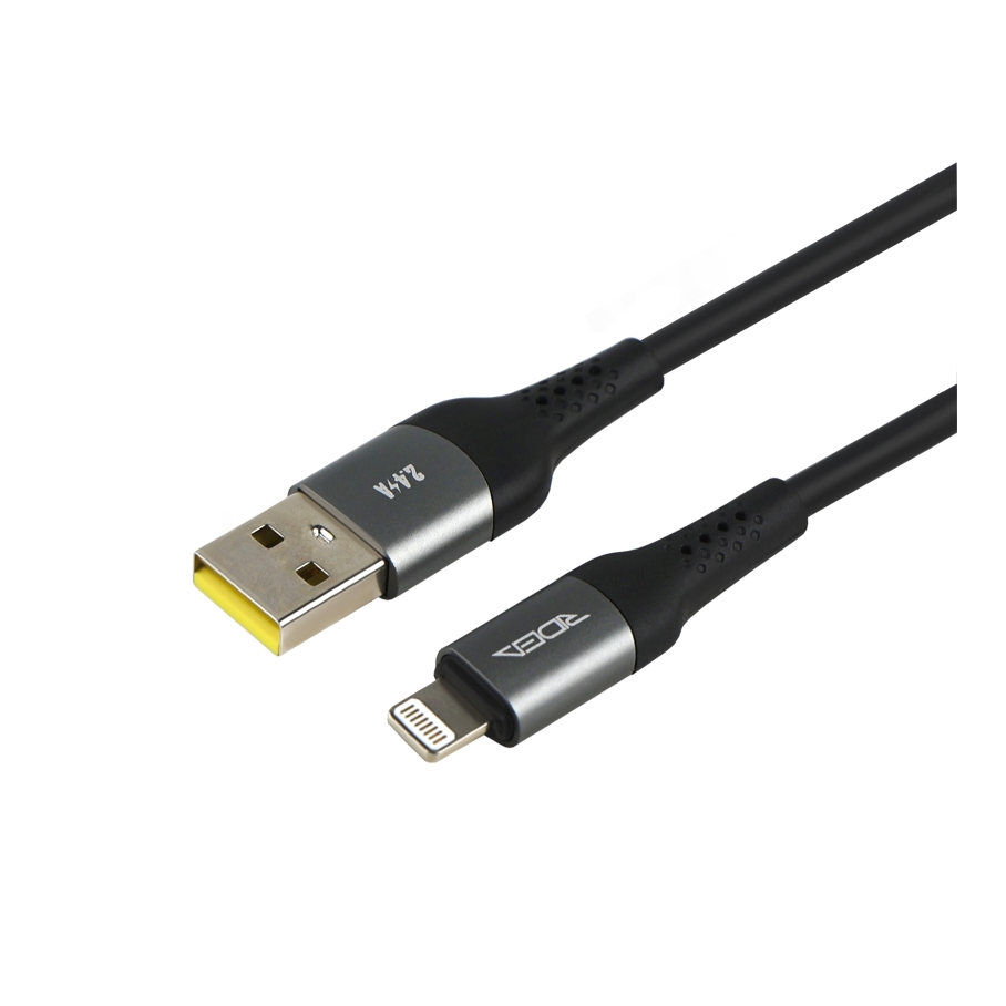 Кабель USB Ridea RC-US42 UltraStrong Lightning 12W 2m Чорний - Зображення 5