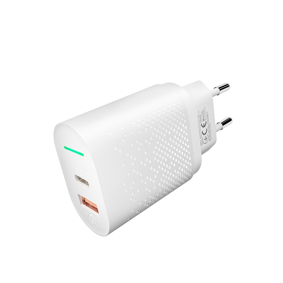 Мережевий зарядний пристрій YOKI Led Series YK-20PD+QC 20W Бiлий - Зображення 4