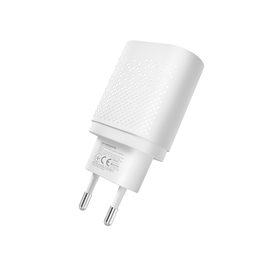 Мережевий зарядний пристрій YOKI Led Series YK-20PD+QC 20W Бiлий - Зображення 3