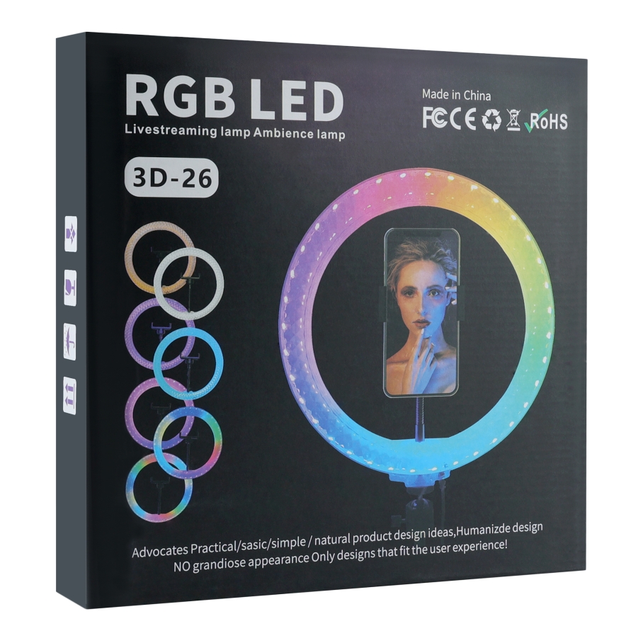 Лампа RGB Crystal 3D-26 26cm Прозорий - Зображення 2