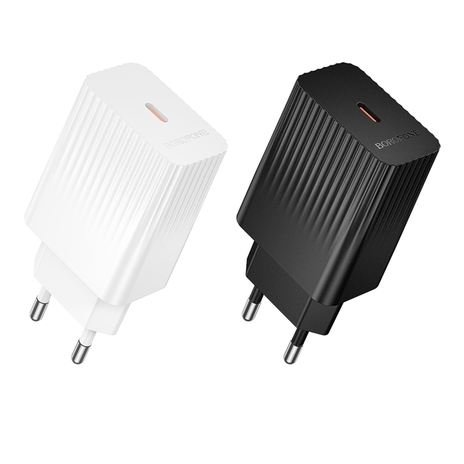 Мережевий Зарядний Пристрій Borofone BAS75A 1USB-C PD/QC 30W Бiлий - Зображення 2