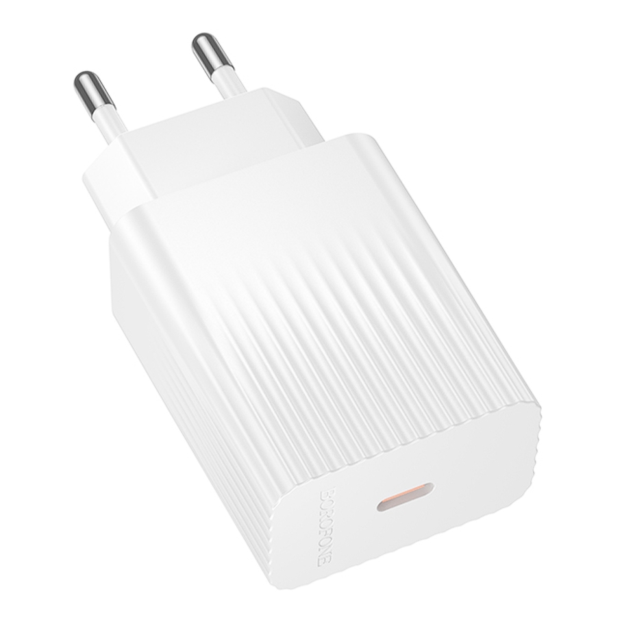 Мережевий Зарядний Пристрій Borofone BAS75A 1USB-C PD/QC 30W Бiлий