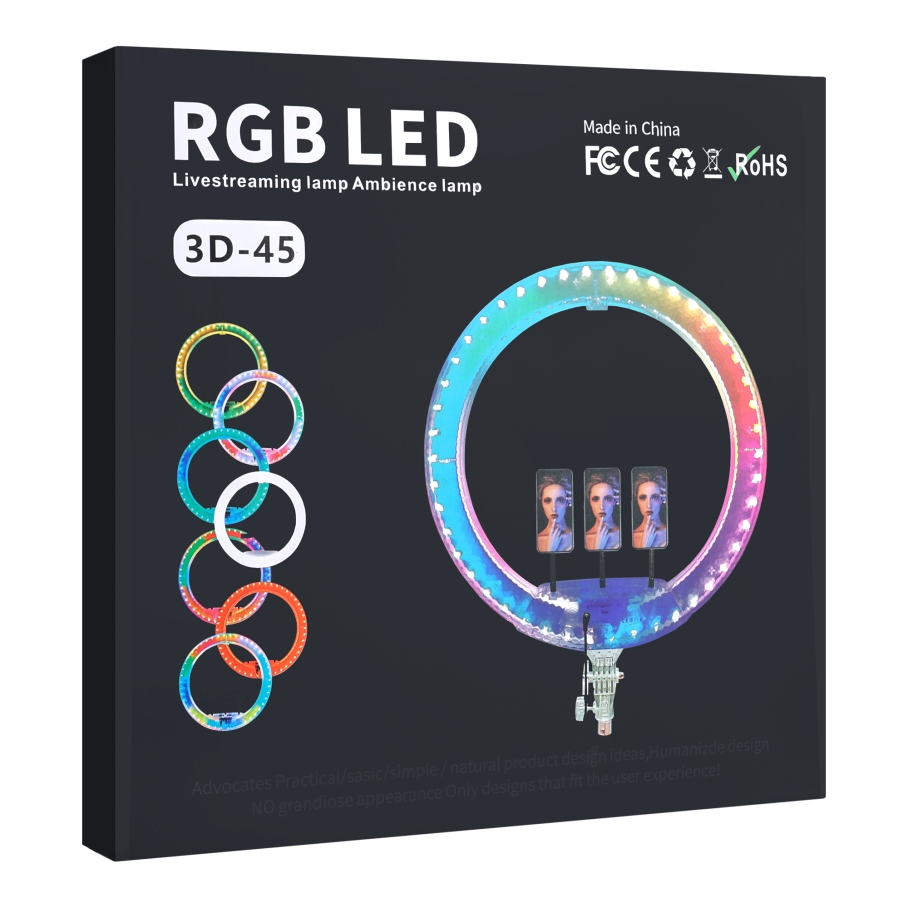Лампа RGB Crystal 3D-45 45cm Remote Прозорий - Зображення 2