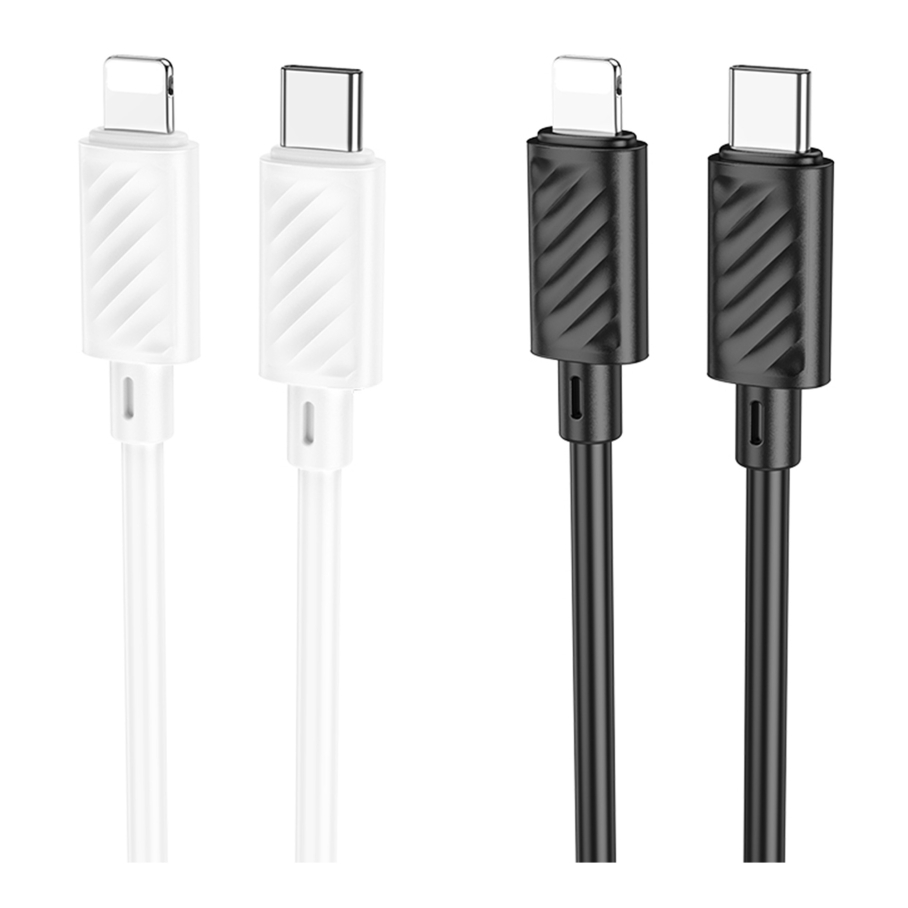 Кабель USB Hoco X88 Gratified PD27W Type-C to Lightning 2m Чорний - Зображення 2